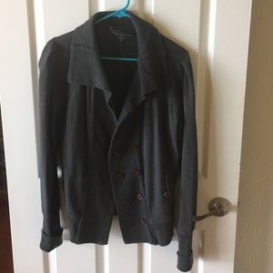 Cardigan sweater / charcoal grey